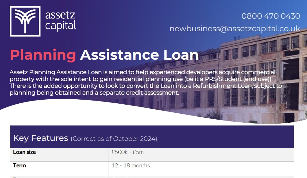 Planning Assistance Loan